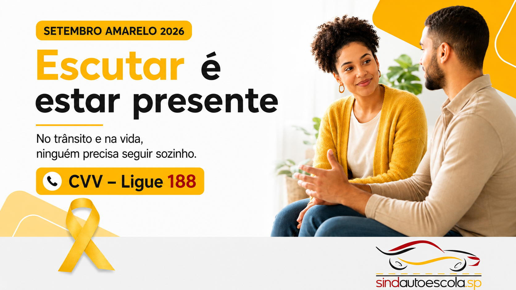 Setembro Amarelo 2026: escutar é estar presente