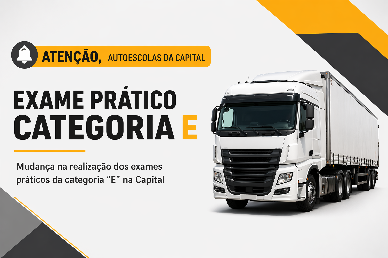 DETRAN.SP ALTERA DATA DOS EXAMES PRÁTICOS DA CATEGORIA “E” NA CAPITAL