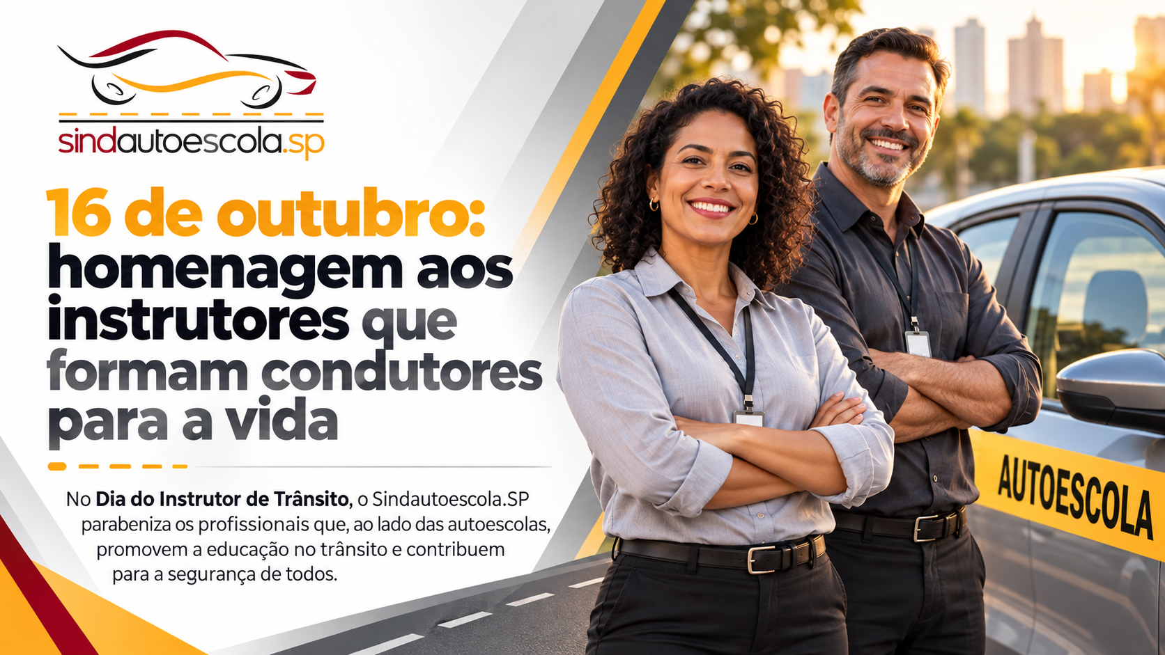 16 de outubro: homenagem aos instrutores que formam condutores para a vida